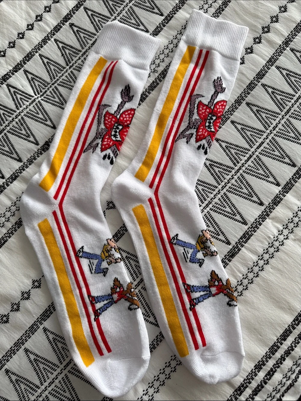 Stranger Things Character Crew Socks - Red & White